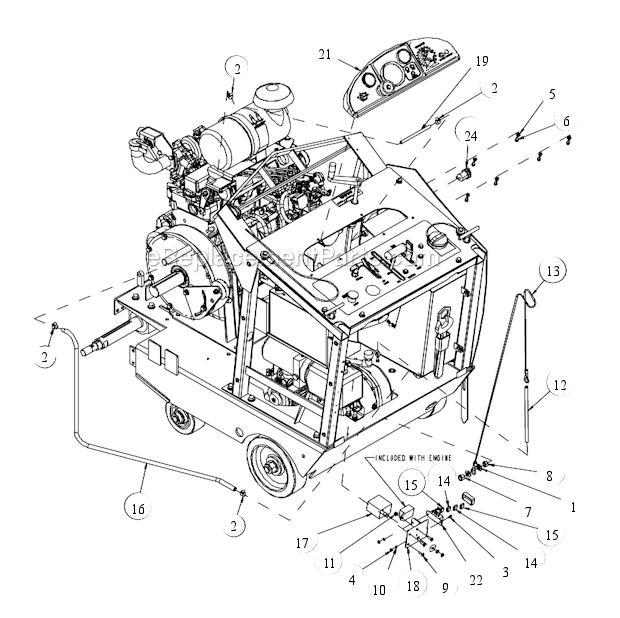 Page B Diagram and Parts List for MK-6020KB  MK Diamond Concrete Saw
